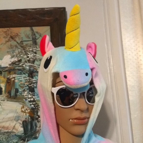 RAINBOW UNICORN ONESIE Costume Pajamas Cosplay 6T - Picture 1 of 4